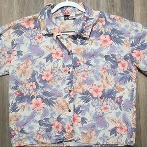 Lucia Petites Vintage Floral Short Sleeve Blouse